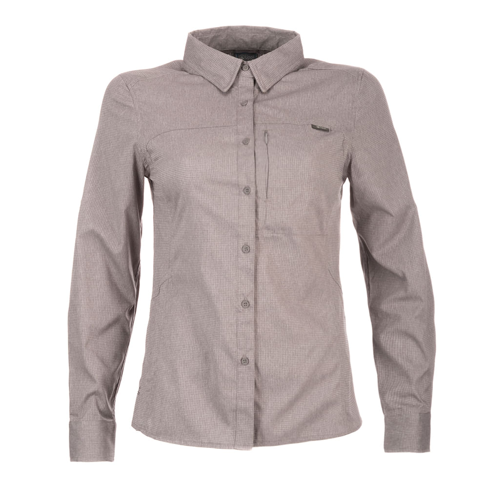 camisa gris mujer